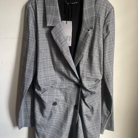 NWT Zara Plaid blazer dress - Picture 2 of 8